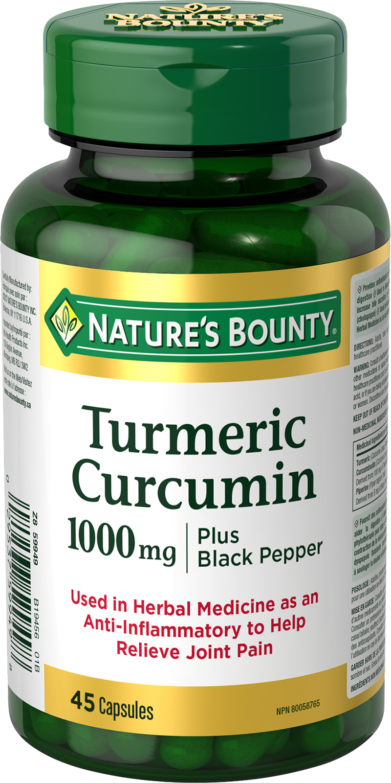 Turmeric Curcumin plus Black Pepper 45 Capsules