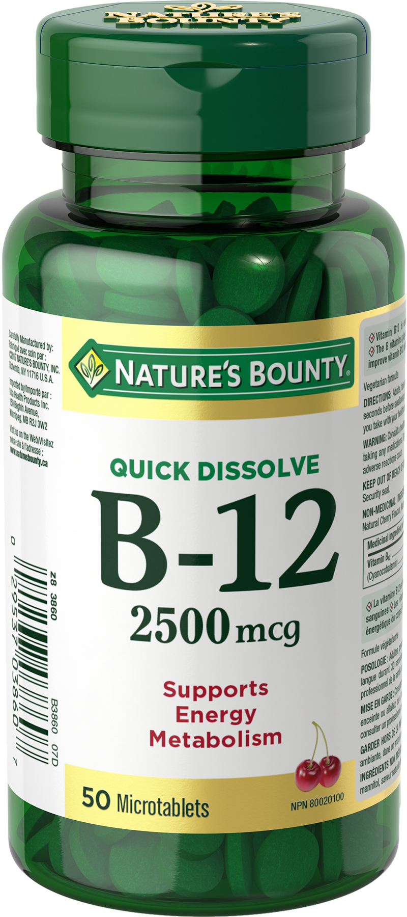 Vitamin B-12 2500 mcg 50 Microtablets