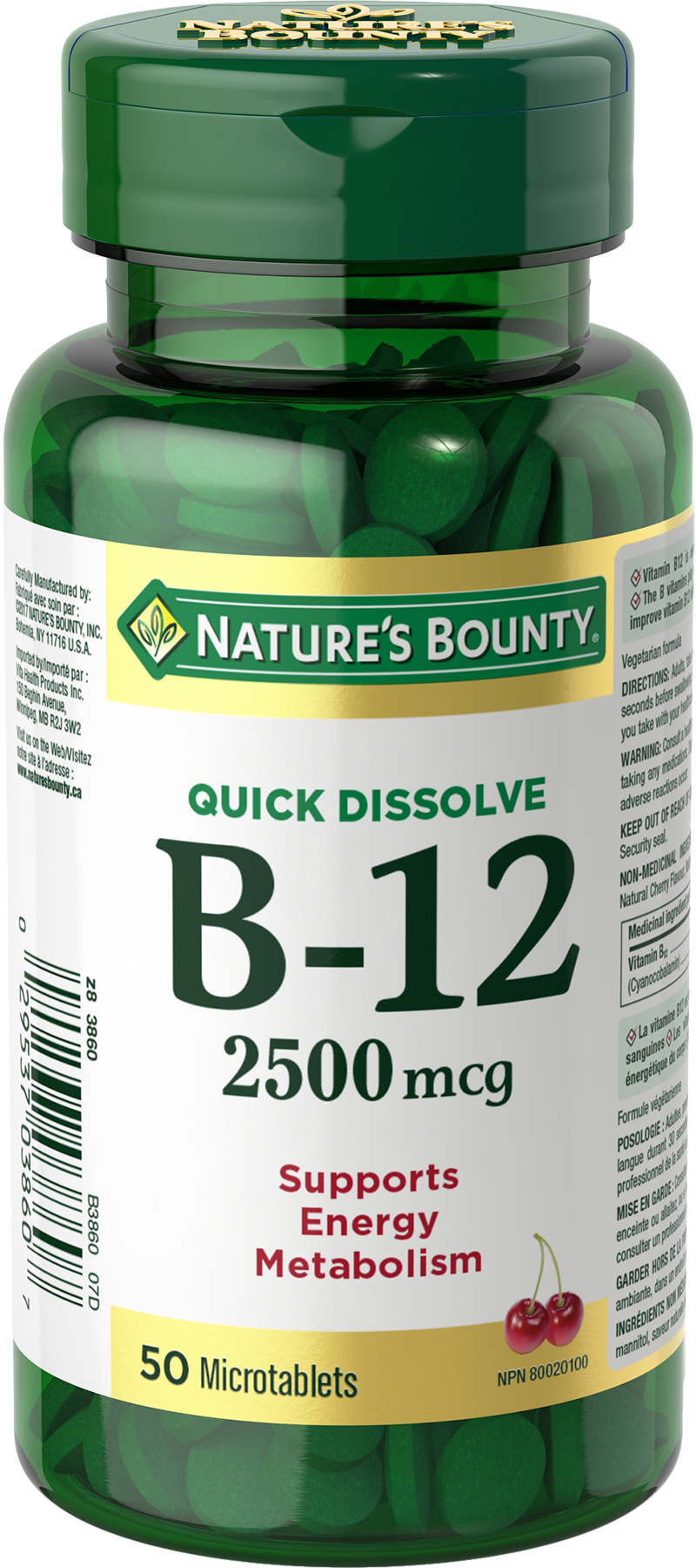 Vitamin B-12 2500 mcg 50 Microtablets