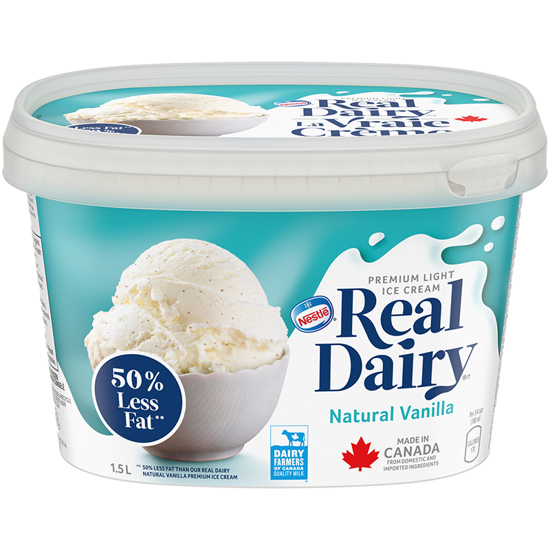 real dairy natural vanilla pack