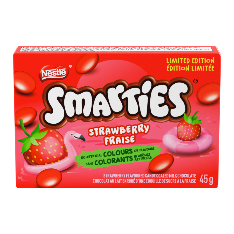 Smarties strawberry limited time product