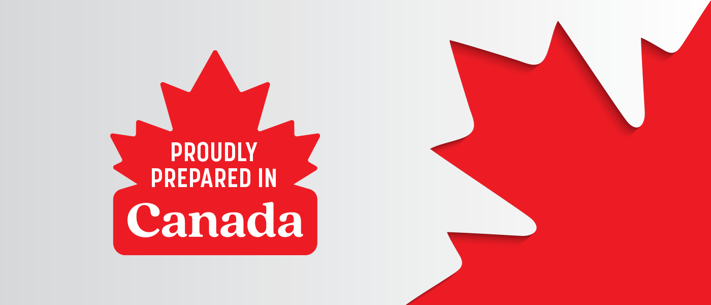 Prepared in Canada banner with the maple leaf