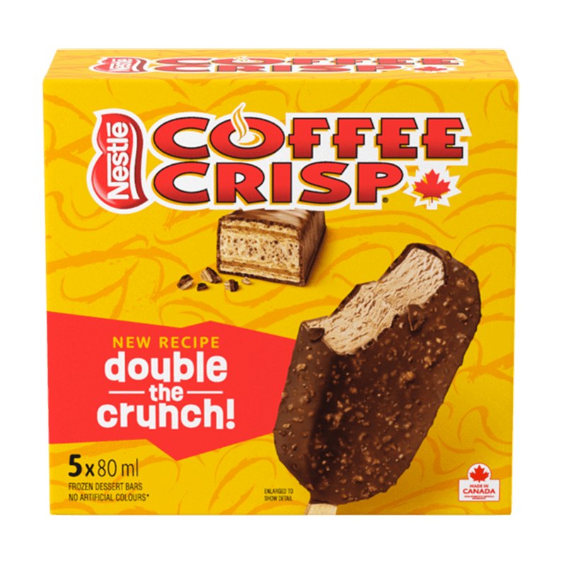 Coffee crisp double crunch ice bars pack