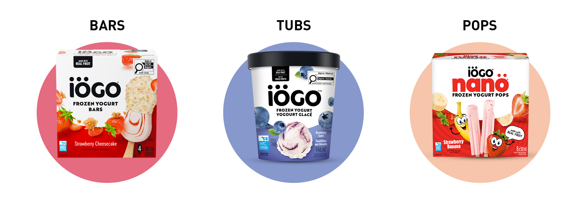 iOGO Bars, Tubs and Pops