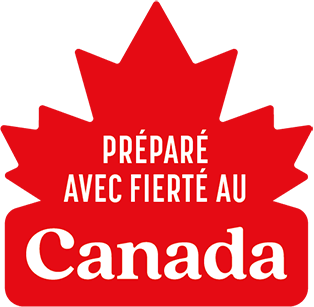 Préparé avec fierté au Canada