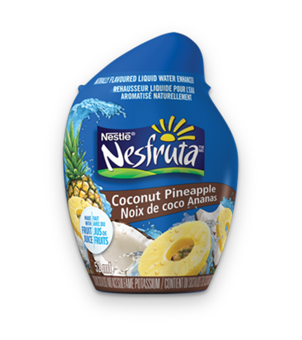 NESFRUTA Coconut Pineapple, Naturally Falvoured Liquid Water Enhancer, 52ml makes 26 servings.