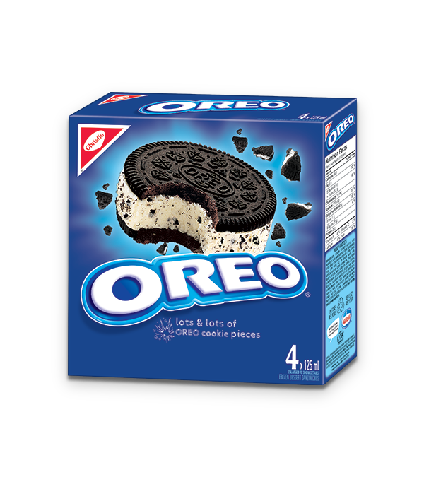 OREO Frozen Desert Sandwich, Mulitpack, 4 x 125ml.
