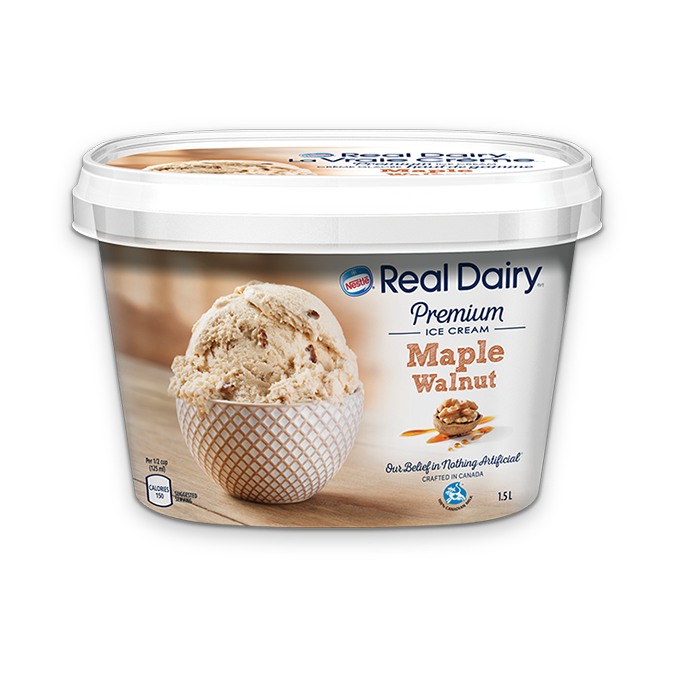 REAL DAIRY Maple Walnut Ice Cream, 1.5 Litre.