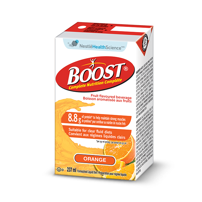 Title text placeholder BOOST Fruit Flavoured Beverage - Orange, 237 ml