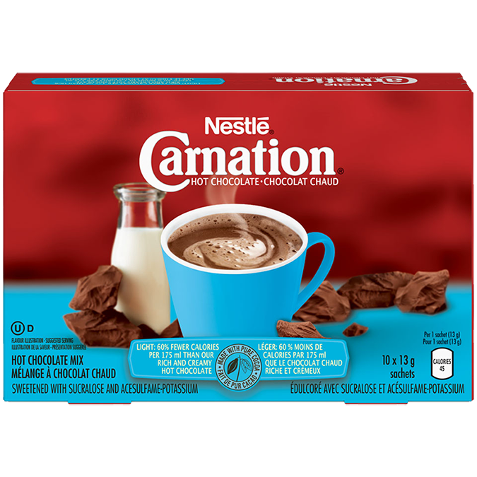 calories in hot chocolate with milk
 Nestle Hot Chocolate Nutrition Facts