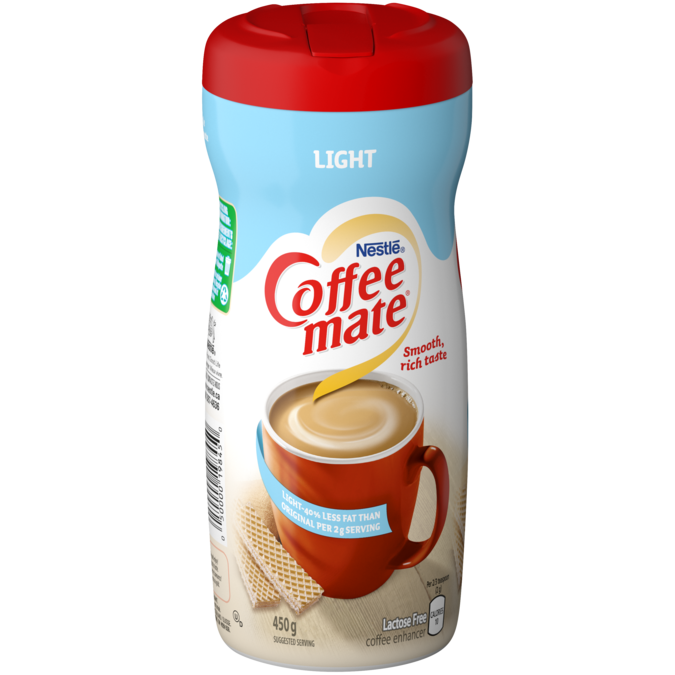 COFFEE-MATE Light, 50% Less Fat, 450 grams.