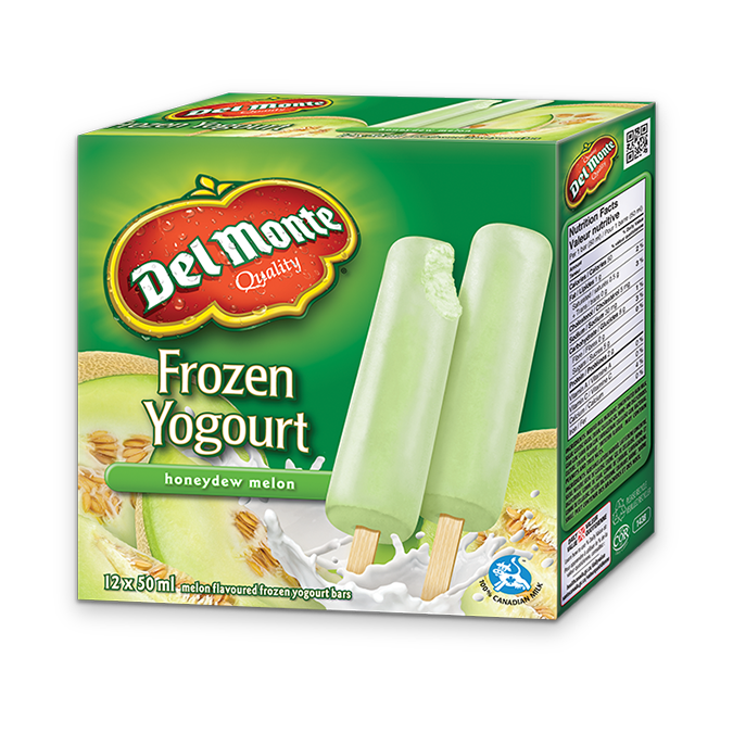 Title text placeholder DEL MONTE Frozen Yogourt Bars, Honeydew Melon Flavour, box of 12 x 50ml