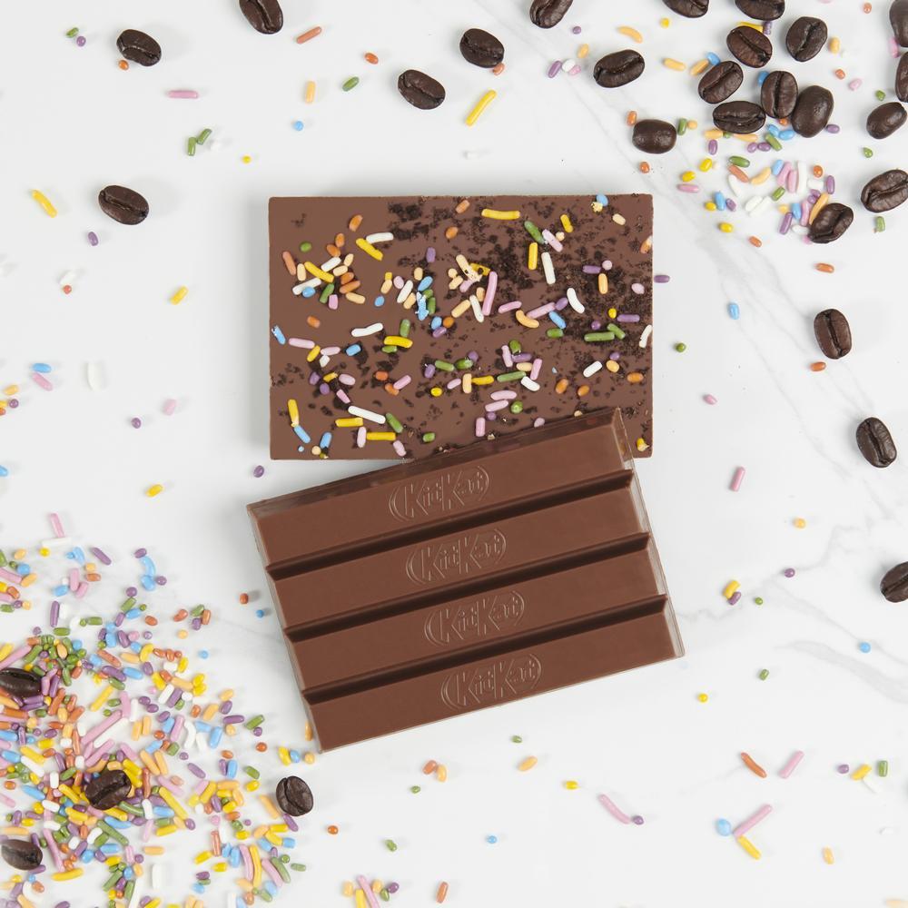 Title text placeholder KIT KAT Chocolatory Delightfully, Coffee & Donuts