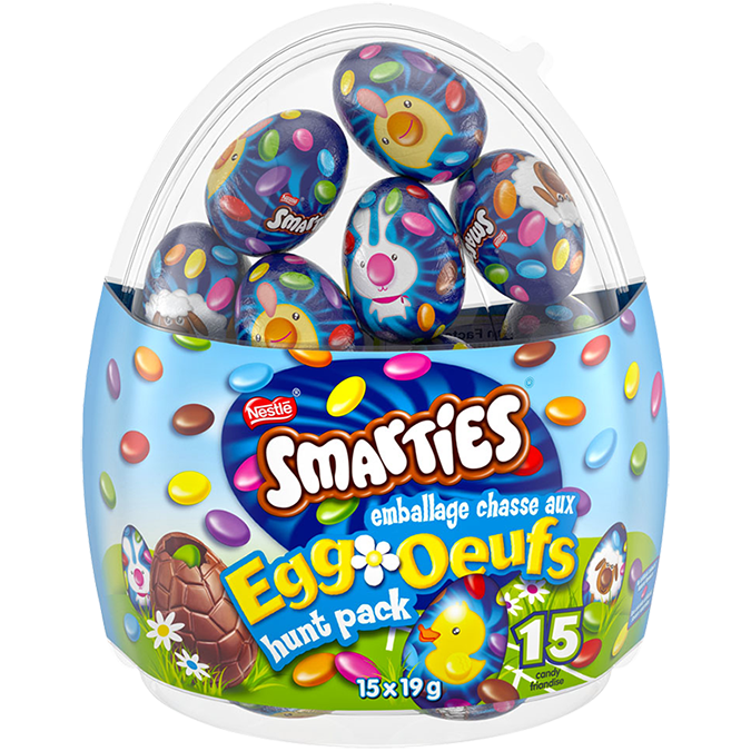 smarties easter egg hunt pack 15x19g  nestlé canada