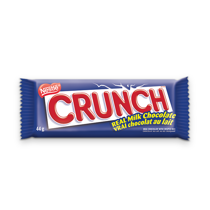 Crunch chocolate bar - combination of crisped rice and milk chocolate