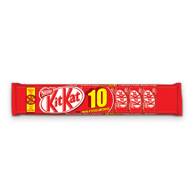 Title text placeholder KIT KAT Treat Size Chocolate Bars, 10 x 12 gram portions.