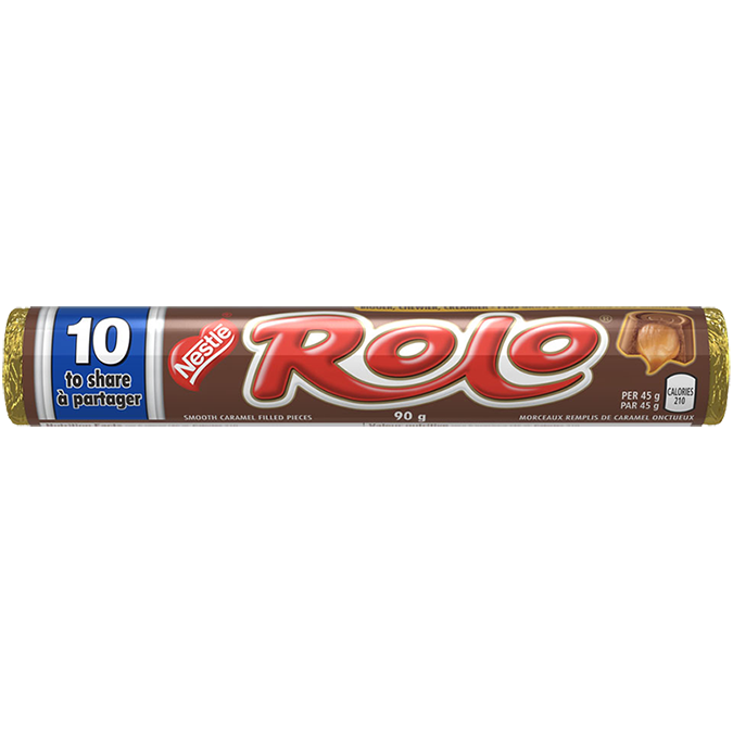 ROLO Jumbo, 10 Smooth chocolate and caramel pieces to share, 90 grams.
