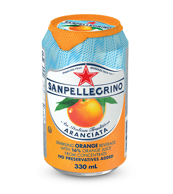 San Pellegrino Sparkling Fruit Beverage Aranciata 330 Ml 6 Cans
