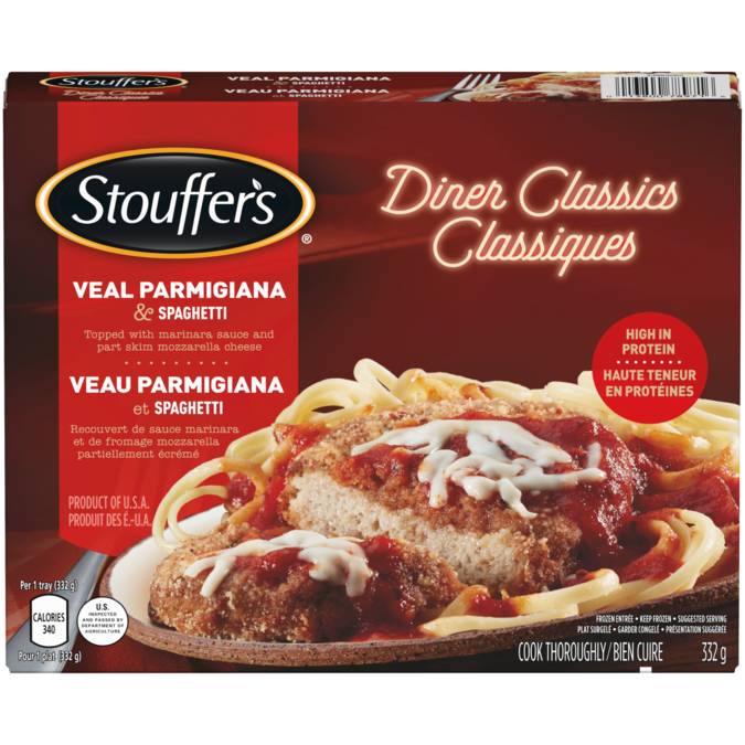 STOUFFER'S Diner Classics Veal Parmigiana, 332 grams.