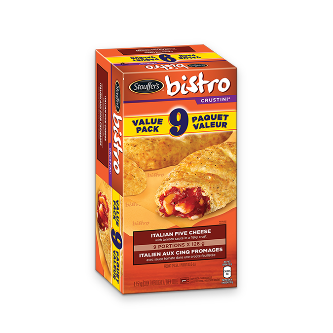 Title text placeholder STOUFFERS Bistro Crustini Italian Five Cheese Value Pack 1.15 kilograms
