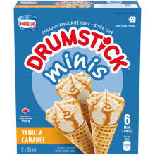 Minis Vanilla Caramel Cones 6 x 66 ml