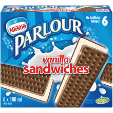 PARLOUR Vanilla Sandwiches 6 x 100 ml