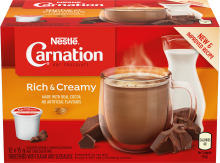 NESTLÉ CARNATION Rich and Creamy Hot Chocolate for Keurig, 12-Pack