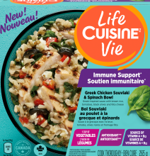 LIFE CUISINE Greek Chicken Souvlaki & Spinach Bowl