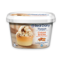REAL DAIRY Crème Brûlée with burnt sugar ripple Ice Cream, 1.5 Litre