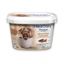 NESTLE REAL DAIRY Ice Cream Chocolate Caramel with Salted Caramel Ripple