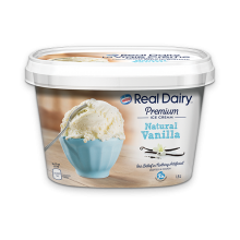 REAL DAIRY Premium Natural Vanilla Ice Cream, 1.5 Litres.