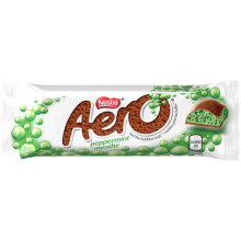 AERO Peppermint Bubble Chocolate Bar, 41 grams.
