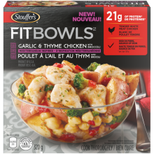 STOUFFER'S Fit Bowls, Garlic & Thyme Chicken with Broccoli, 320 grams.