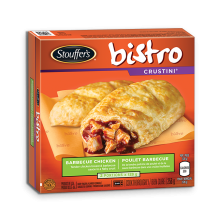 STOUFFER'S BISTRO Crustini Barbecue Chicken, 2x 128 gram portions. 