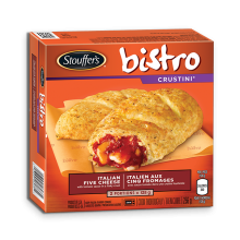 STOUFFER'S BISTRO Crustini Italian Five Cheese, 2x 128 gram portions.