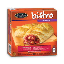 STOUFFER'S BISTRO Crustini Pepperoni, 256 grams.