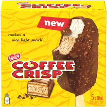 COFFEE CRISP Frozen Dessert Bars, Multipack, 5 x 80 ml.