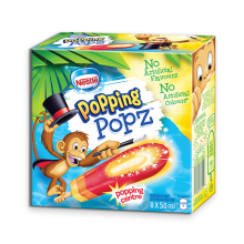 POPPING POPZ Frozen Ice Pops, Multipack, 8 x 50 ml