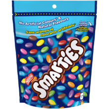SMARTIES candy-coated milk chocolate, Resealable Bag, 203 grams.