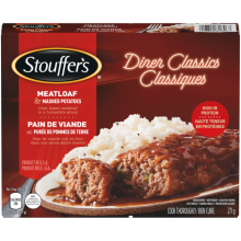 STOUFFERS Meatloaf and mashed potatoes in a homestyle gravy, 271 grams.