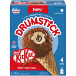 DRUMSTICK KitKat Frozen Dessert Cones 4 x 135 ml