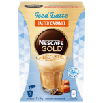 NESCAFÉ GOLD Iced Latte Salted Caramel Carton, 7 x 14 g Sachets