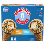 Drumstick vanilla and vanilla caramel cones
