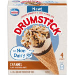 DRUMSTICK Non-Dairy Caramel. 4 x 120 ml dessert cones.