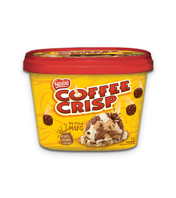 Title text placeholder COFFEE CRISP Ice Cream, 1.5 Litre.