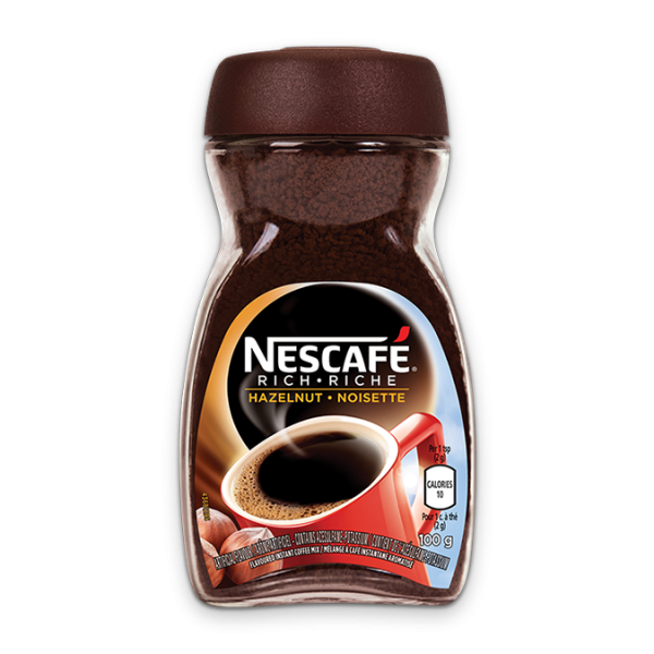 Title text placeholder NESCAFE Rich Hazelnut Coffee, 150 grams.