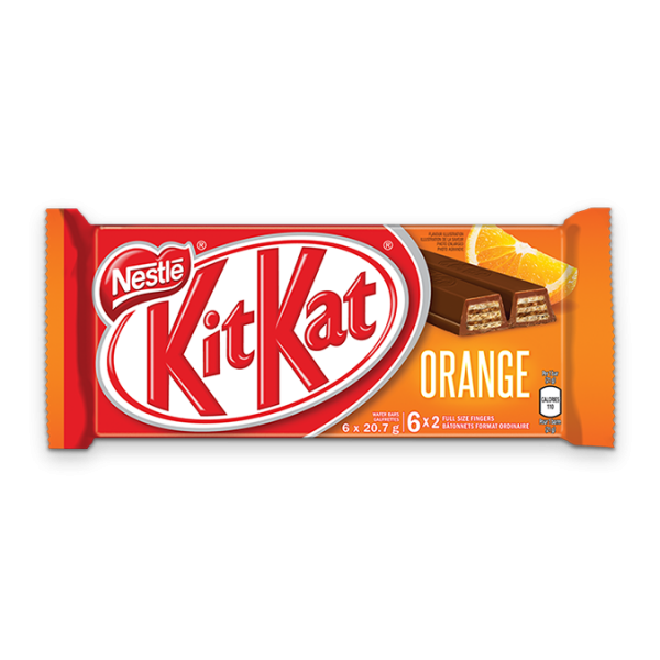 Title text placeholder KIT KAT Chocolate Orange Bar, multipack, 6 x 20.7 grams.