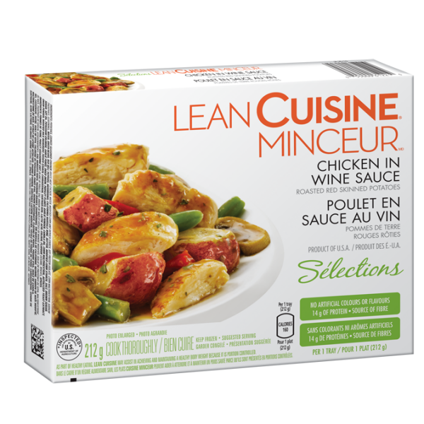 Title text placeholder LEAN CUISINE Selections Chicken in Wine Sauce, 212 grams.