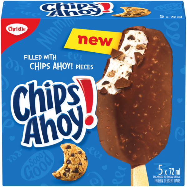 Title text placeholder CHRISTIE CHIPS AHOY! Frozen Dessert Bars, Multipack, 5 x 72 ml
