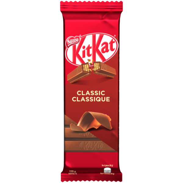 Title text placeholder Barre de chocolat KIT KAT Classic Wafer, 120 grammes.